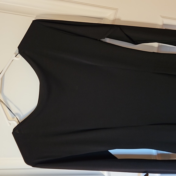 Sexy Faux Wrap Black Dress - Picture 5 of 12